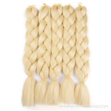 Pre Braided Blonde Gray Crochet Ultra Braid Wig Hair Jumbo Twist Black Best Synthetic Hair Wigs Braiding Hair